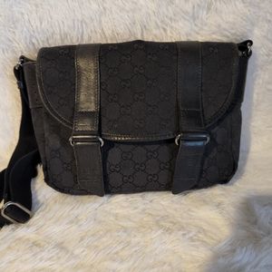 Gucci Black Monogram Crossbody Bag